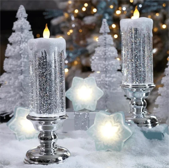 Lumânări LED de Crăciun - Lumini festive și sigure